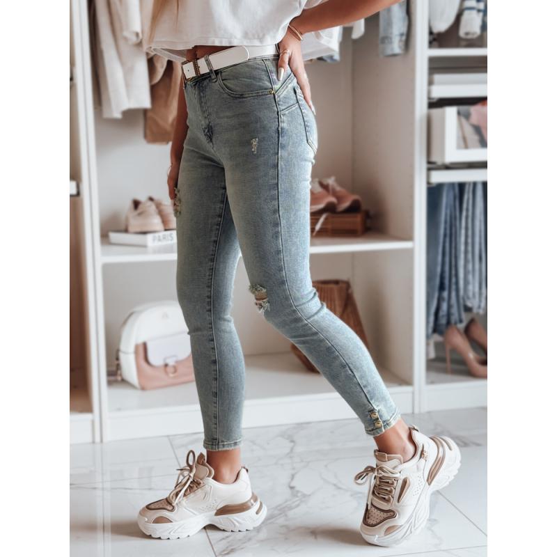 Dámské úzké džíny s páskem ICONON modré