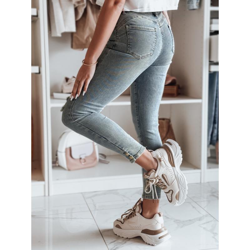 Dámské úzké džíny s páskem ICONON modré