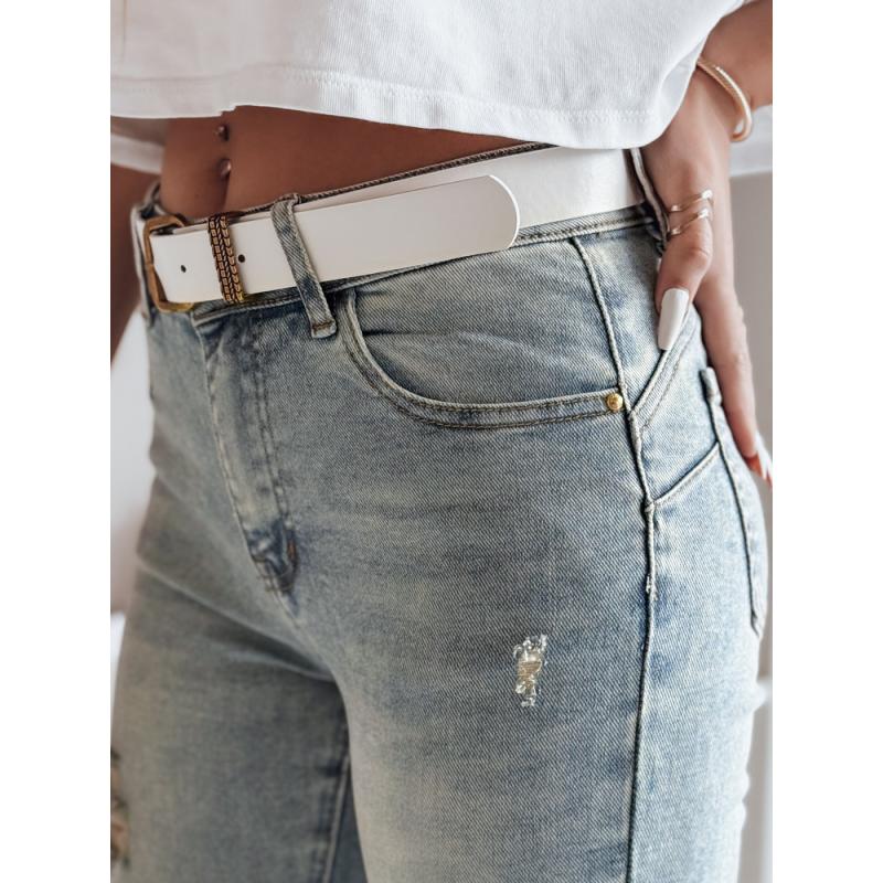 Dámské úzké džíny s páskem ICONON modré