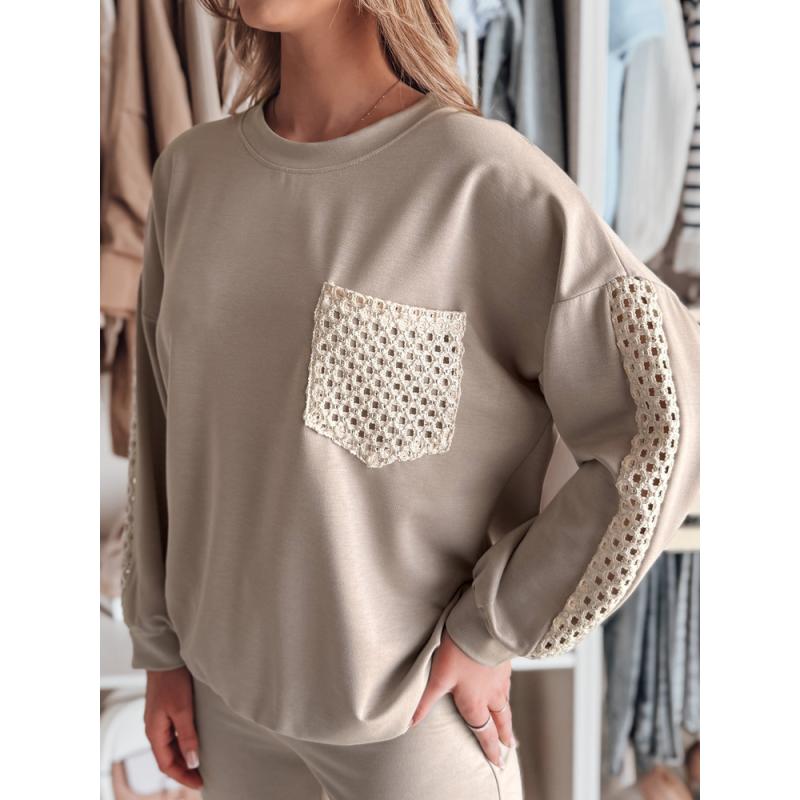 Dámská halenka nadměrné velikosti LUXEEN moka