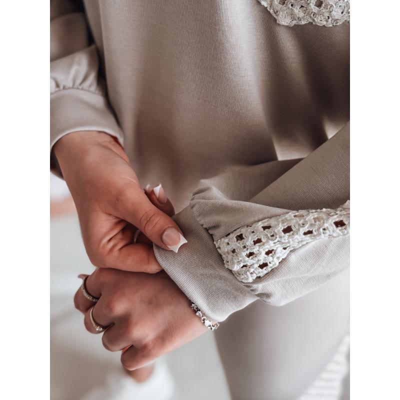 Dámská halenka nadměrné velikosti LUXEEN moka