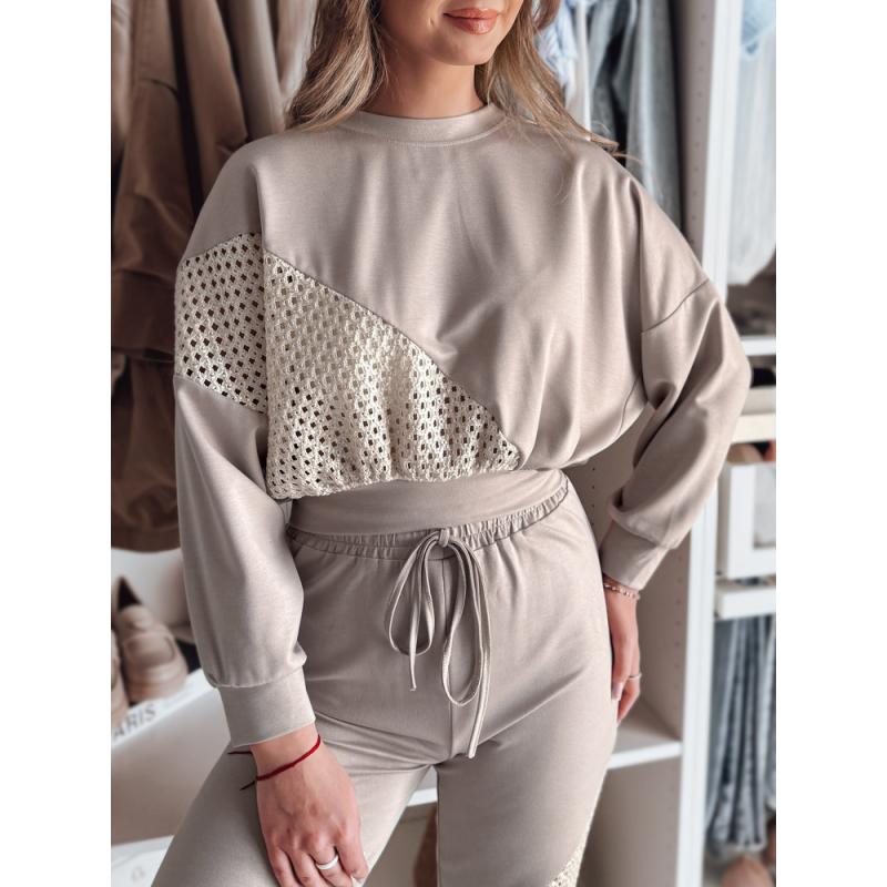 Dámská halenka nadměrné velikosti ELEGRA mocha