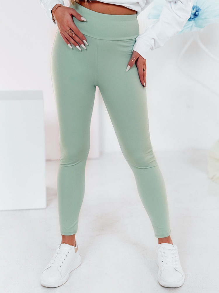 Női magas derekú leggings SOFLEGG világoszöld