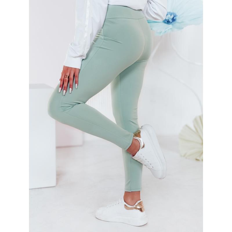 Dámské legíny s vysokým pasem SOFLEGG světle zelená