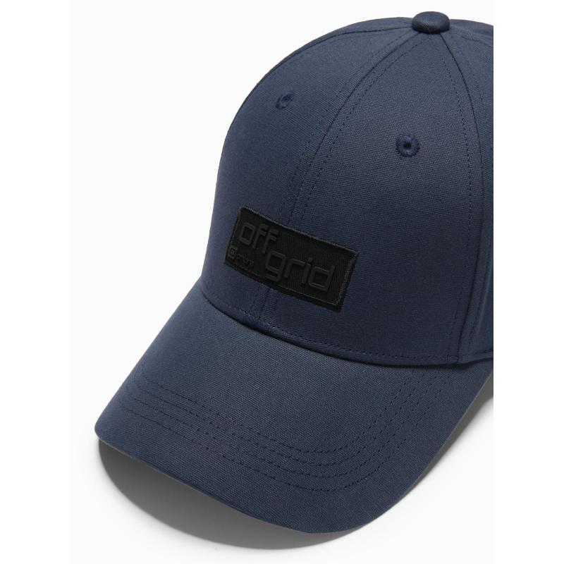 Férfi baseball sapka téglalap alakú felirattal – sötétkék V3 OM-ACCS-0104