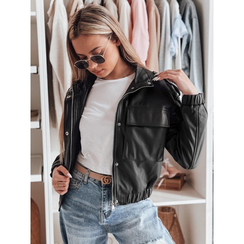 Dámska oversized krátka motorkárska bunda MOTORES, čierna
