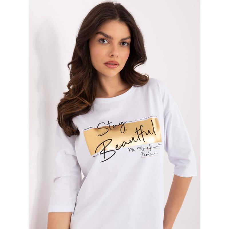 Bílá ležérní bavlněná dámská halenka