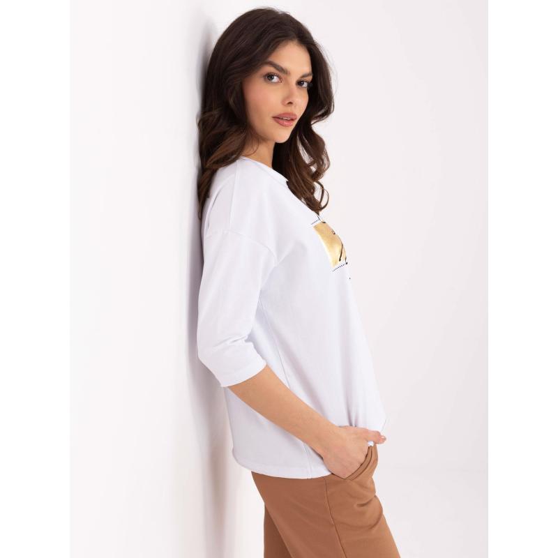 Bílá ležérní bavlněná dámská halenka