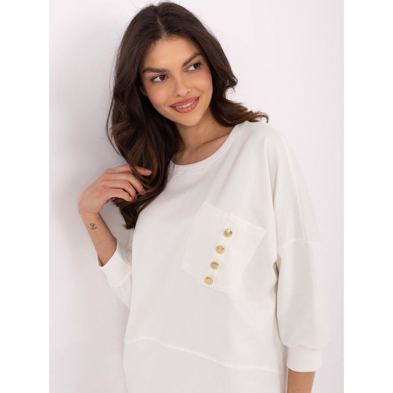 Bavlněná dámská halenka oversize v barvě ecru