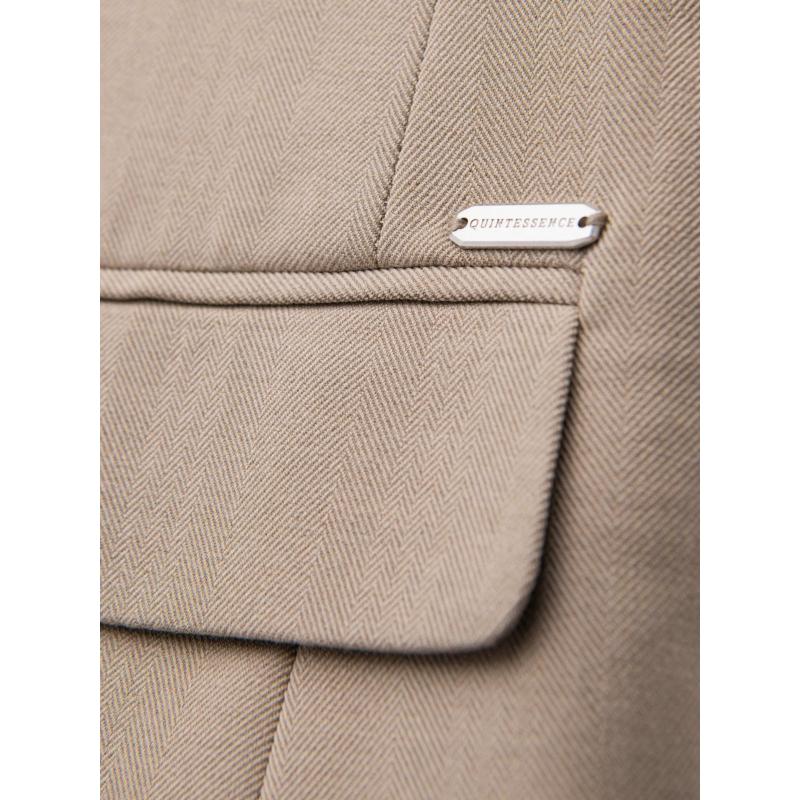 Elegáns férfi kockás blézer gyapjúkeverékből - szürke V1 OM-BLZB-0137 OM-BLZB-0137