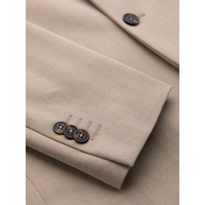 Elegáns férfi kockás blézer gyapjúkeverékből - szürke V1 OM-BLZB-0137 OM-BLZB-0137