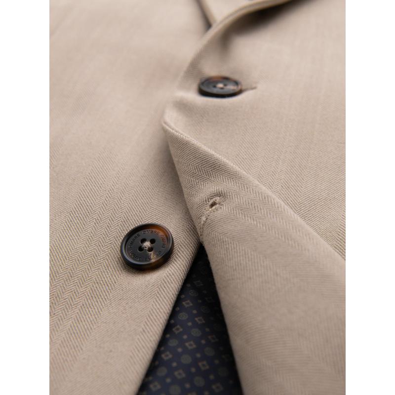 Elegáns férfi kockás blézer gyapjúkeverékből - szürke V1 OM-BLZB-0137 OM-BLZB-0137