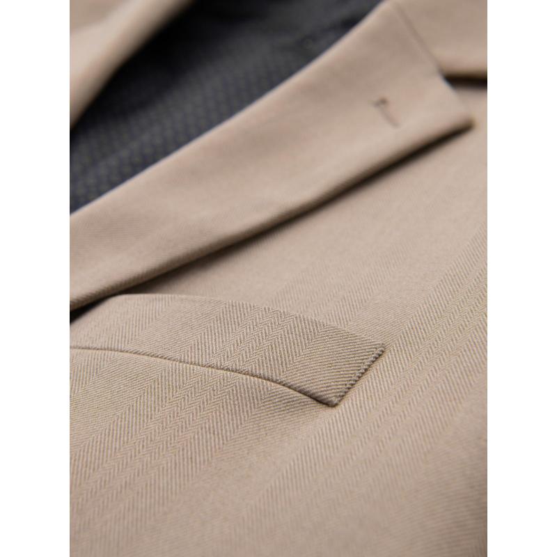 Elegáns férfi kockás blézer gyapjúkeverékből - szürke V1 OM-BLZB-0137 OM-BLZB-0137