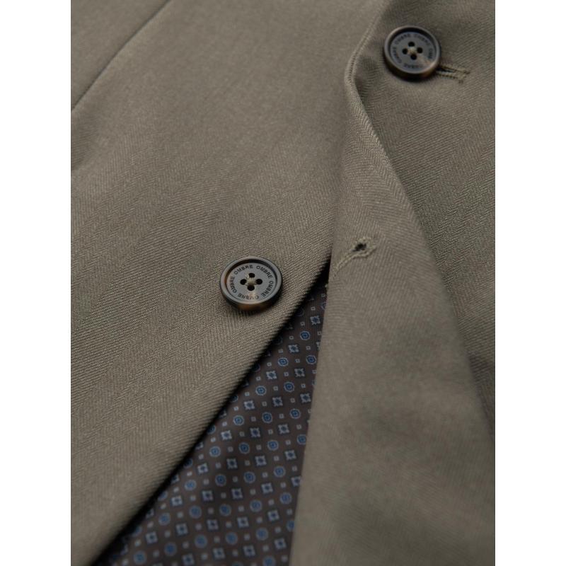 Elegáns férfi kockás blézer gyapjúkeverékkel - szürke V1 OM-BLZB-0137 OM-BLZB-0137