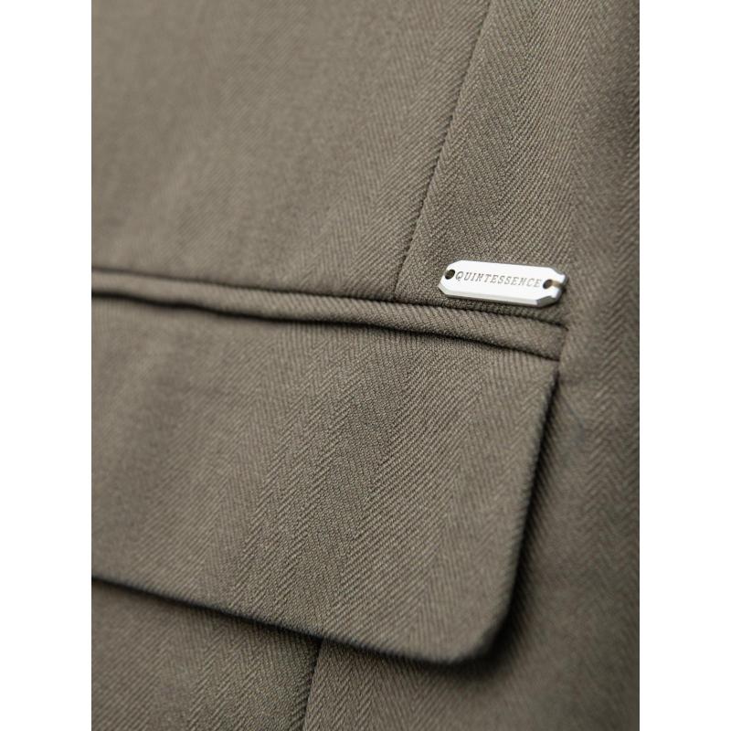 Elegáns férfi kockás blézer gyapjúkeverékkel - szürke V1 OM-BLZB-0137 OM-BLZB-0137