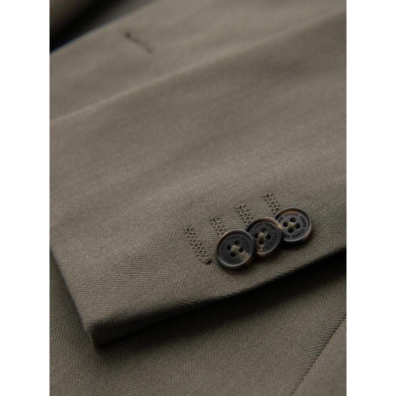 Elegáns férfi kockás blézer gyapjúkeverékkel - szürke V1 OM-BLZB-0137 OM-BLZB-0137