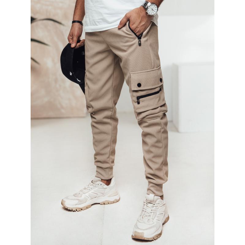 Pánske cargo nohavice béžové