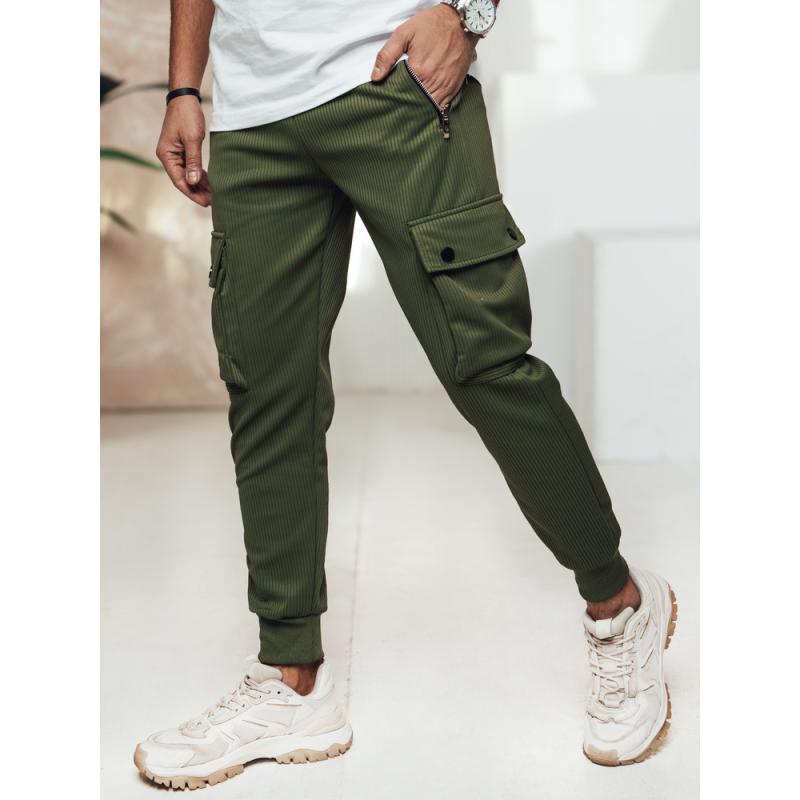 Pánske cargo nohavice zelené