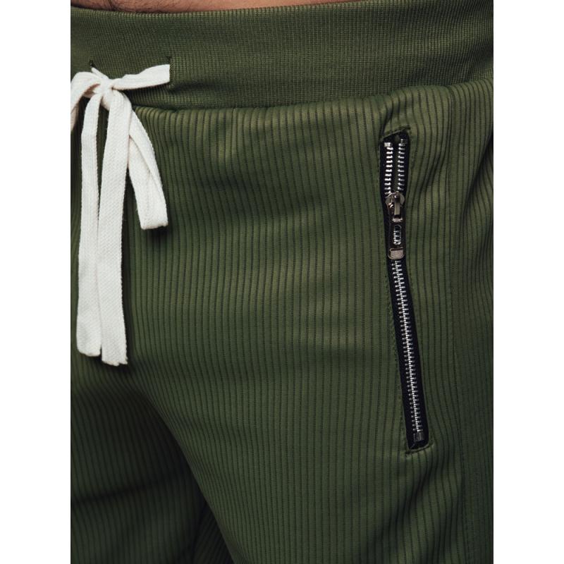 Pánske cargo nohavice zelené