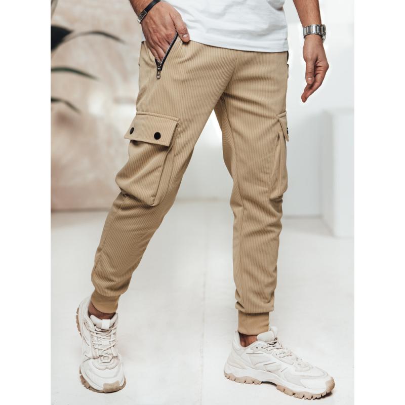 Pánske cargo nohavice béžové