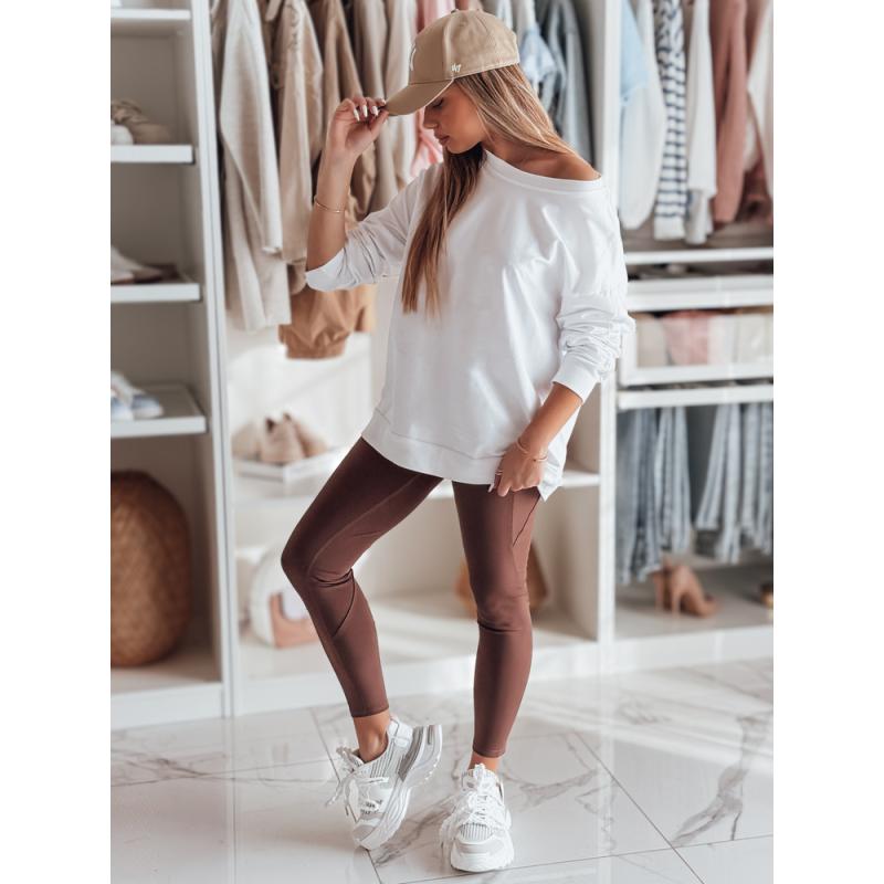 Dámské legíny s vysokým pasem FLEXION světle hnědé