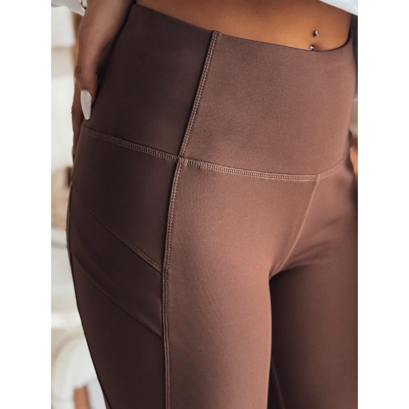 Dámské legíny s vysokým pasem FLEXION světle hnědé