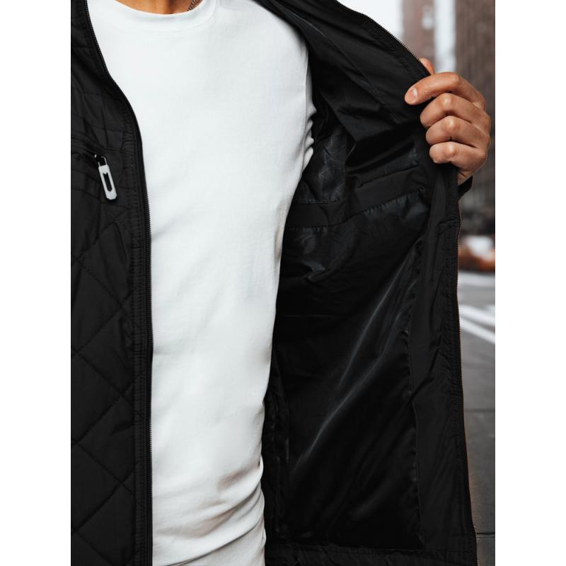 Pánská přechodová bunda s kapucí černá