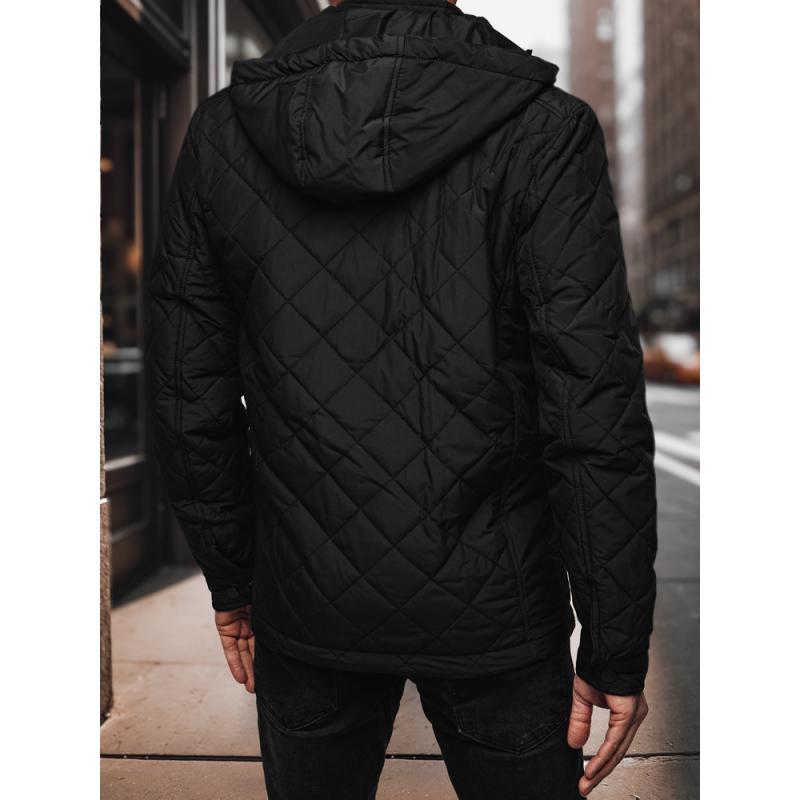 Pánská přechodová bunda s kapucí černá