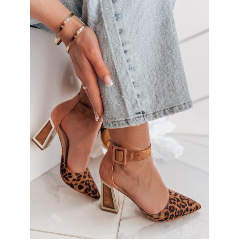 Dámské lodičky na vysokém podpatku ELEHILL panterka