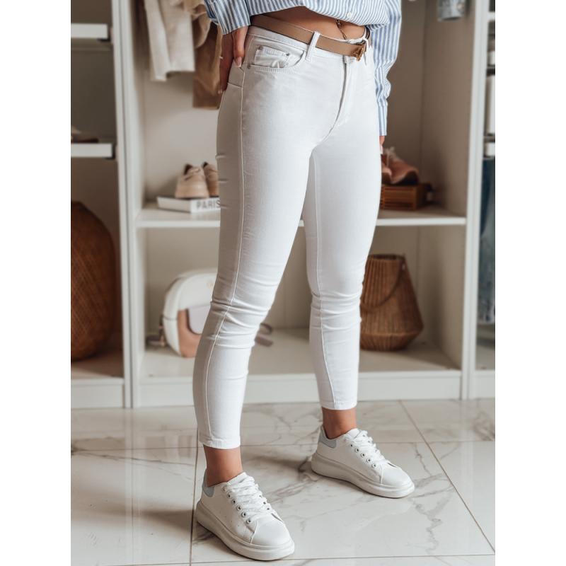 Dámské úzké džíny TRENZI bílé