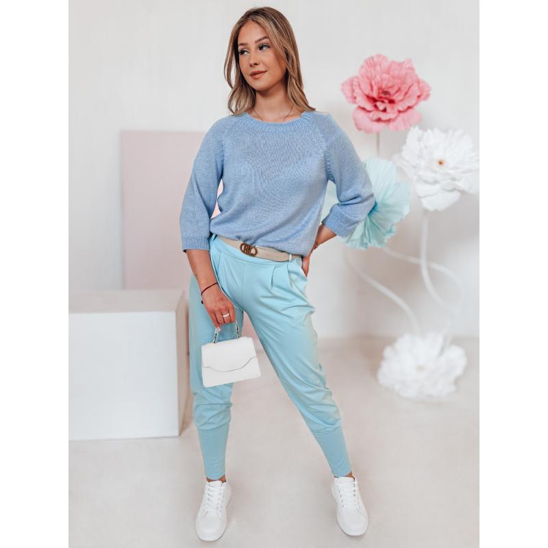 Női plusz méretű pulóver SOFTICAN kék
