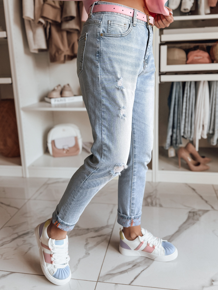 Dámské džínové kalhoty mom fit DEMILOVE modré