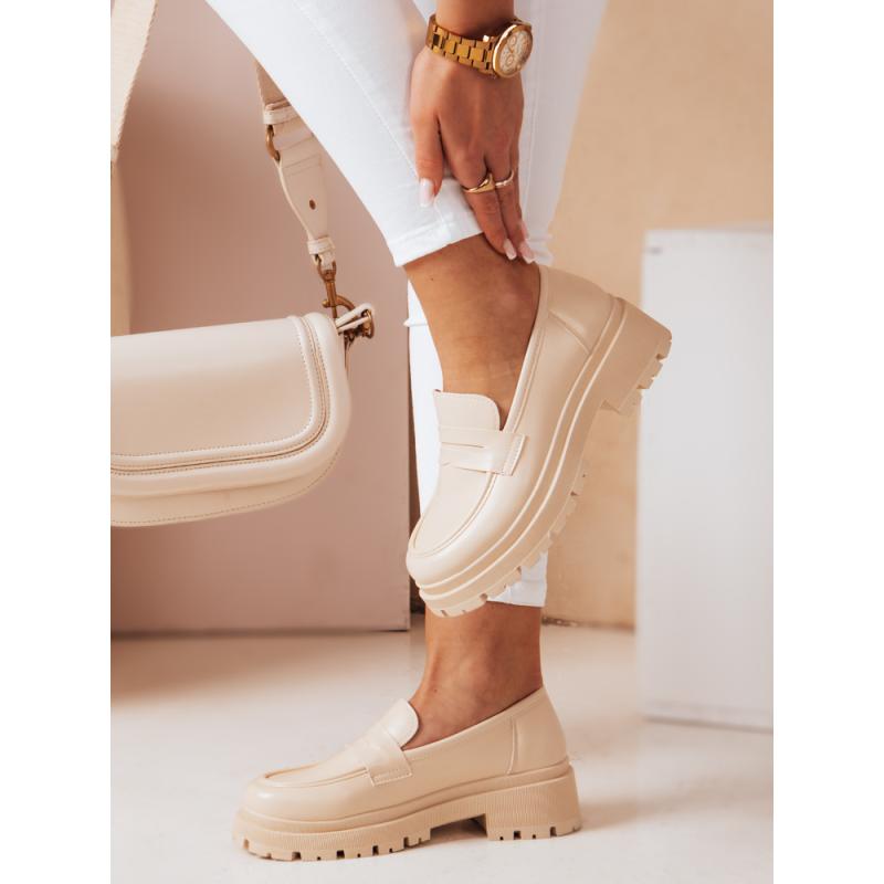 Dámské mokasíny na platformě TORINO béžové