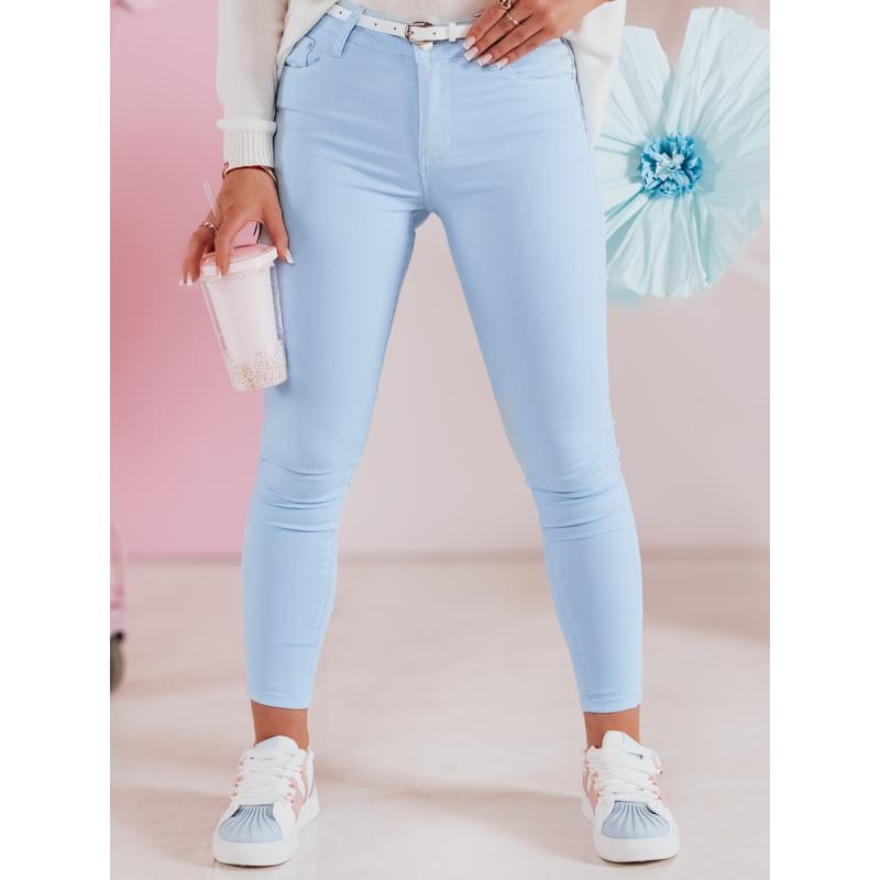 Női nadrág skinny övvel VIVASKIN kék