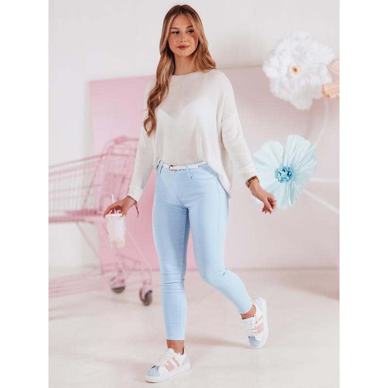 Női nadrág skinny övvel VIVASKIN kék