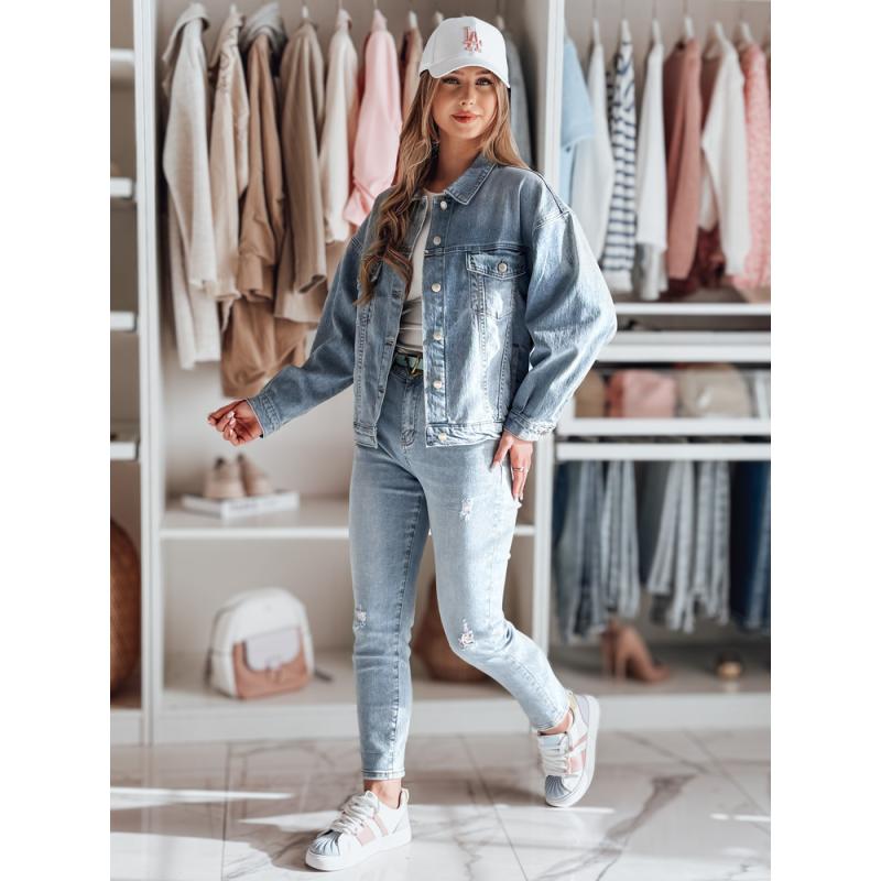 Női oversized átmeneti kabát NOVAJIN, kék