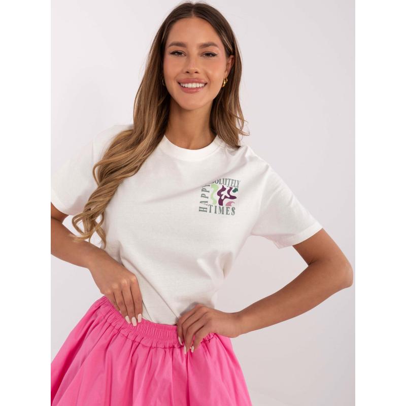 Bílé dámské bavlněné tričko s nápisem SUBLEVEL