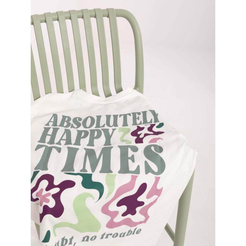 Bílé dámské bavlněné tričko s nápisem SUBLEVEL