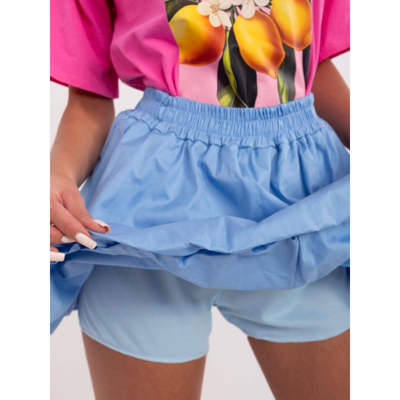 Világoskék bomber szoknya elasztikus derékkal
