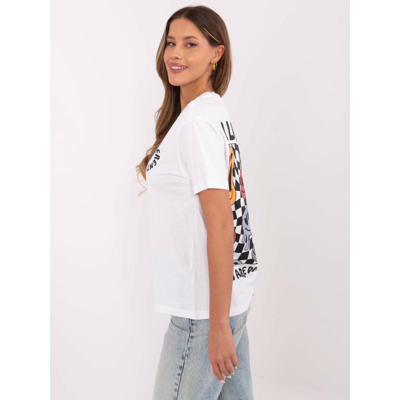 Bílé dámské bavlněné tričko PODLE PŘEDLOHY