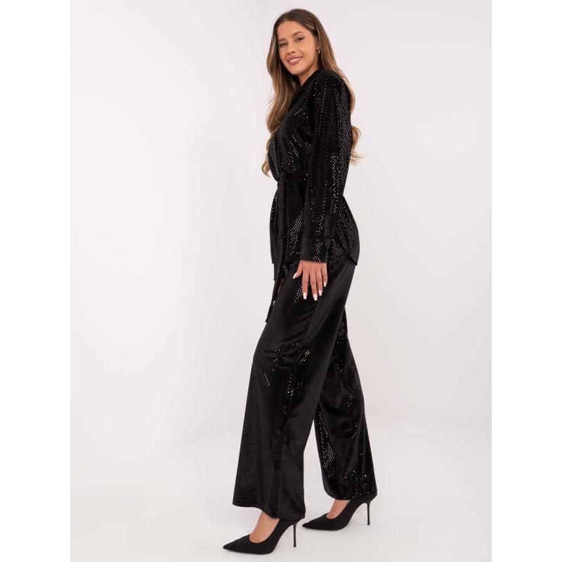 Fekete csillogó estélyi szett