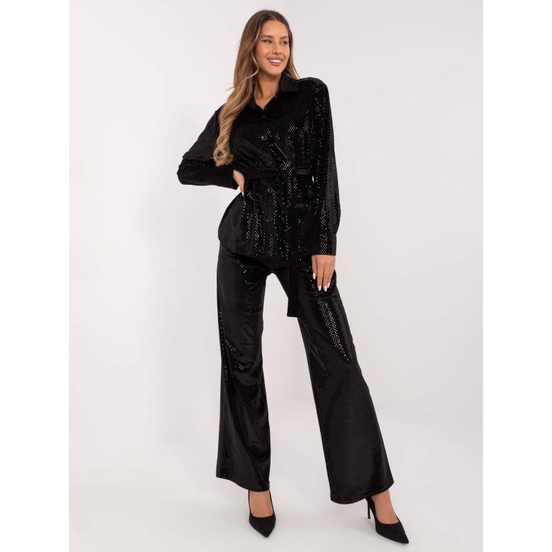 Fekete csillogó estélyi szett