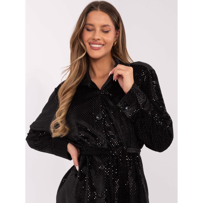 Fekete csillogó estélyi szett