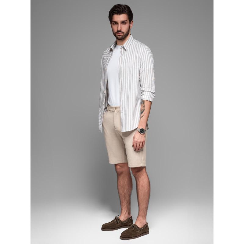 Pánske bavlnené tepláky BASIC - tmavomodré V1 OM-SRBS-0149