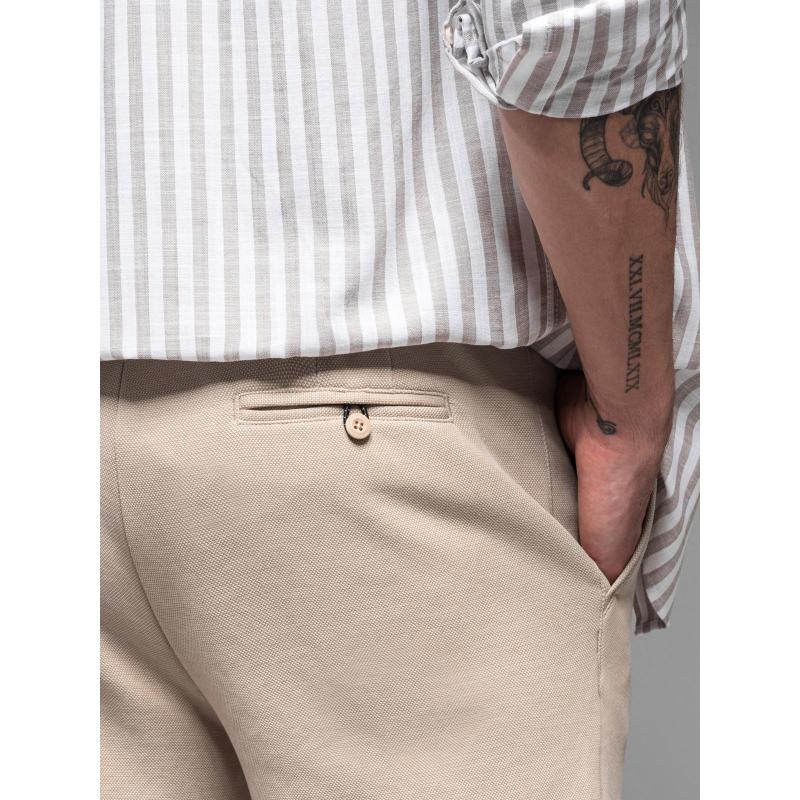 Pánske bavlnené tepláky BASIC - tmavomodré V1 OM-SRBS-0149