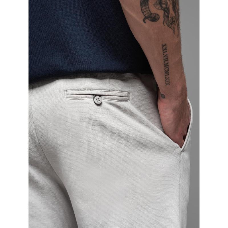 Pánské bavlněné teplákové šortky BASIC - tmavě modré V1 OM-SRBS-0149