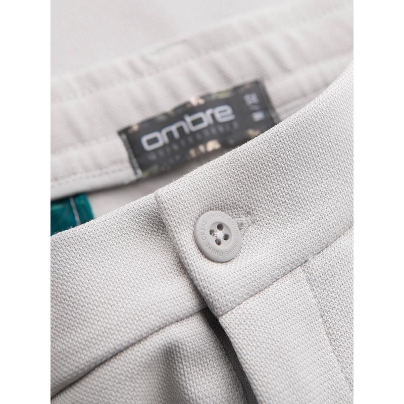 Pánské bavlněné teplákové šortky BASIC - tmavě modré V1 OM-SRBS-0149