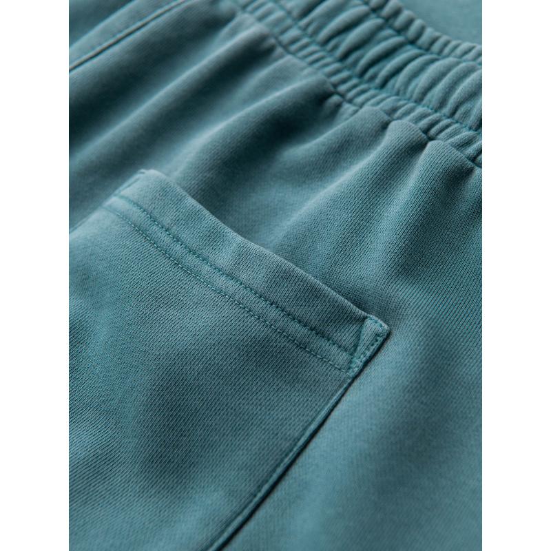 Pánske bavlnené teplákové šortky BASIC - tmavomodré V1 OM-SRBS-0149