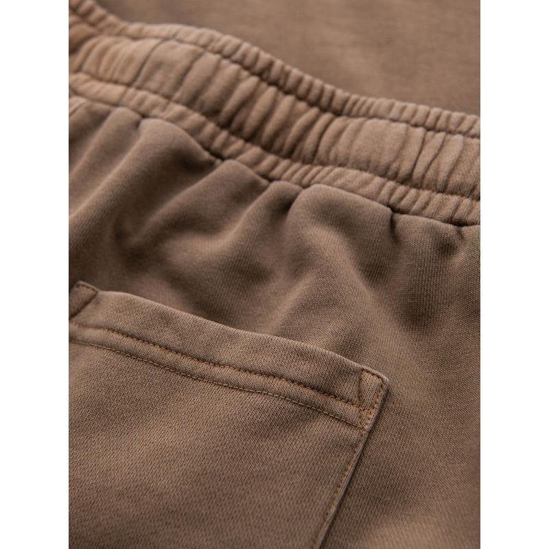 Pánské bavlněné teplákové šortky BASIC - tmavě modré V1 OM-SRBS-0149