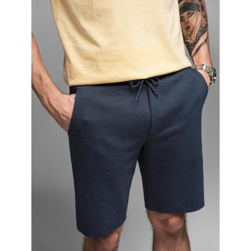 Férfi pamut melegítőnadrág BASIC - sötétkék V1 OM-SRBS-0149 OM-SRBS-0149